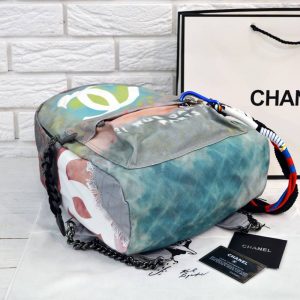 Рюкзак Chanel Graffiti Printed Canvas Backpack