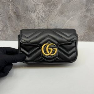 Сумка Gucci GG MARMONT LEATHER SUPER MINI